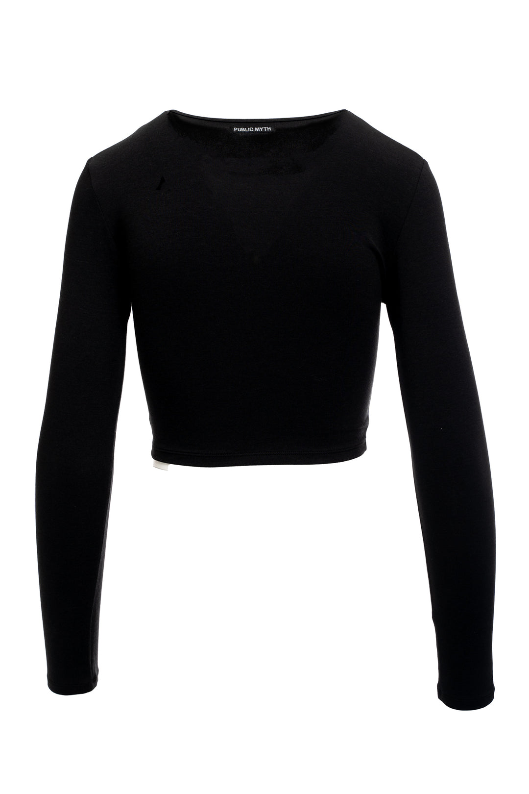 Long sleeve crop in black