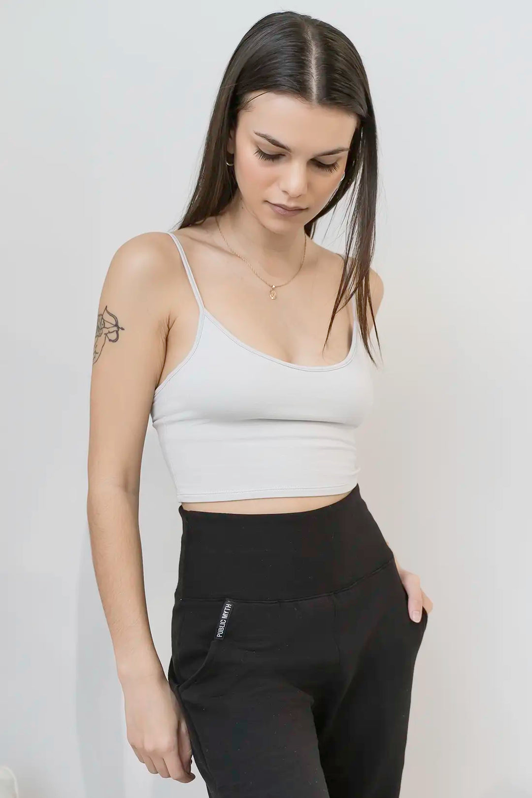 Crop cami cream