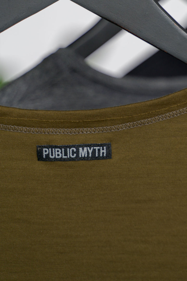 Public Myth label men's merino wool T shirt