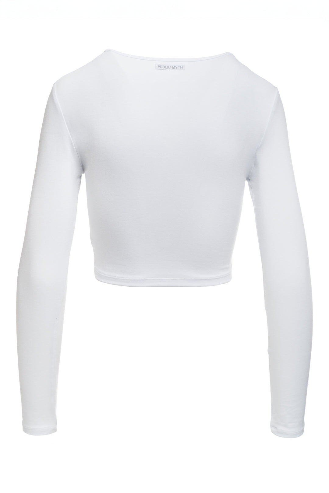 Long sleeve crop in white