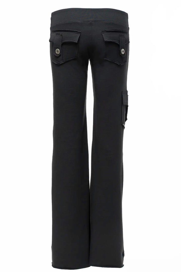 Yoga pant with back pockets black