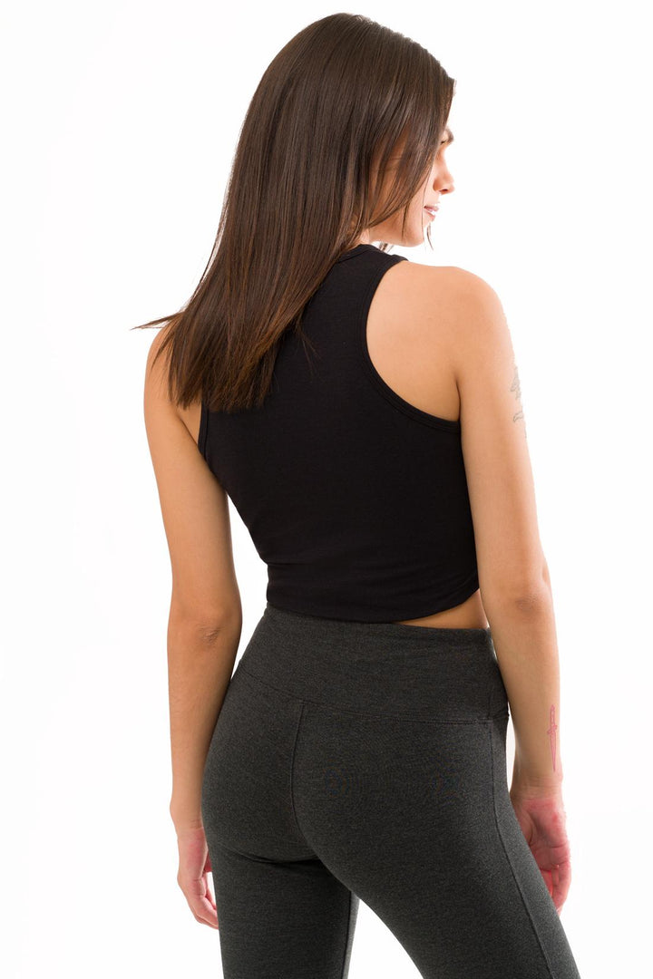black crop tank top