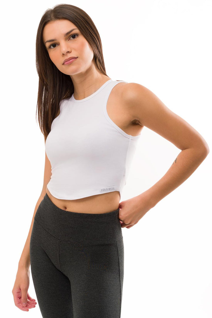 crop tank top white