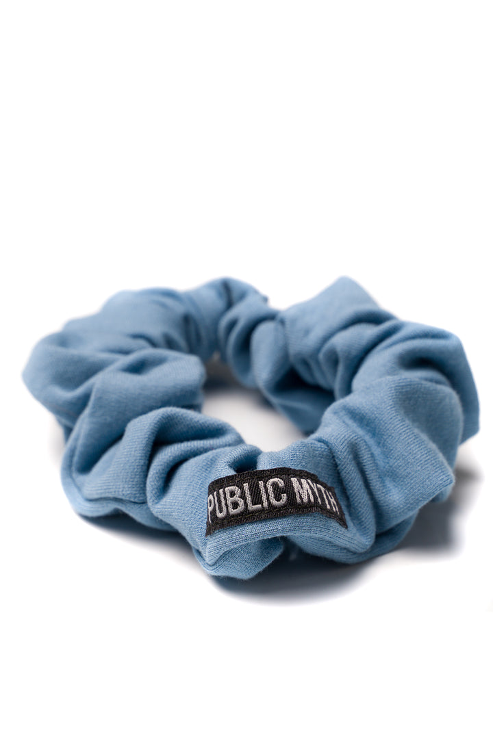 blue bamboo cotton scruchie