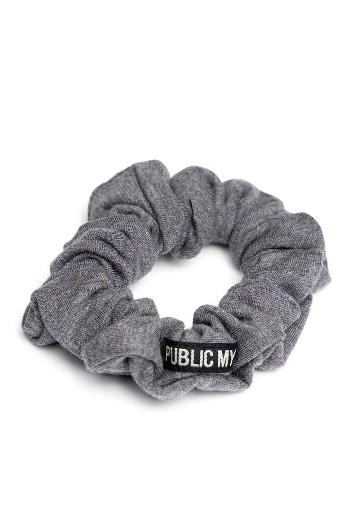 grey bamboo cotton scruchie