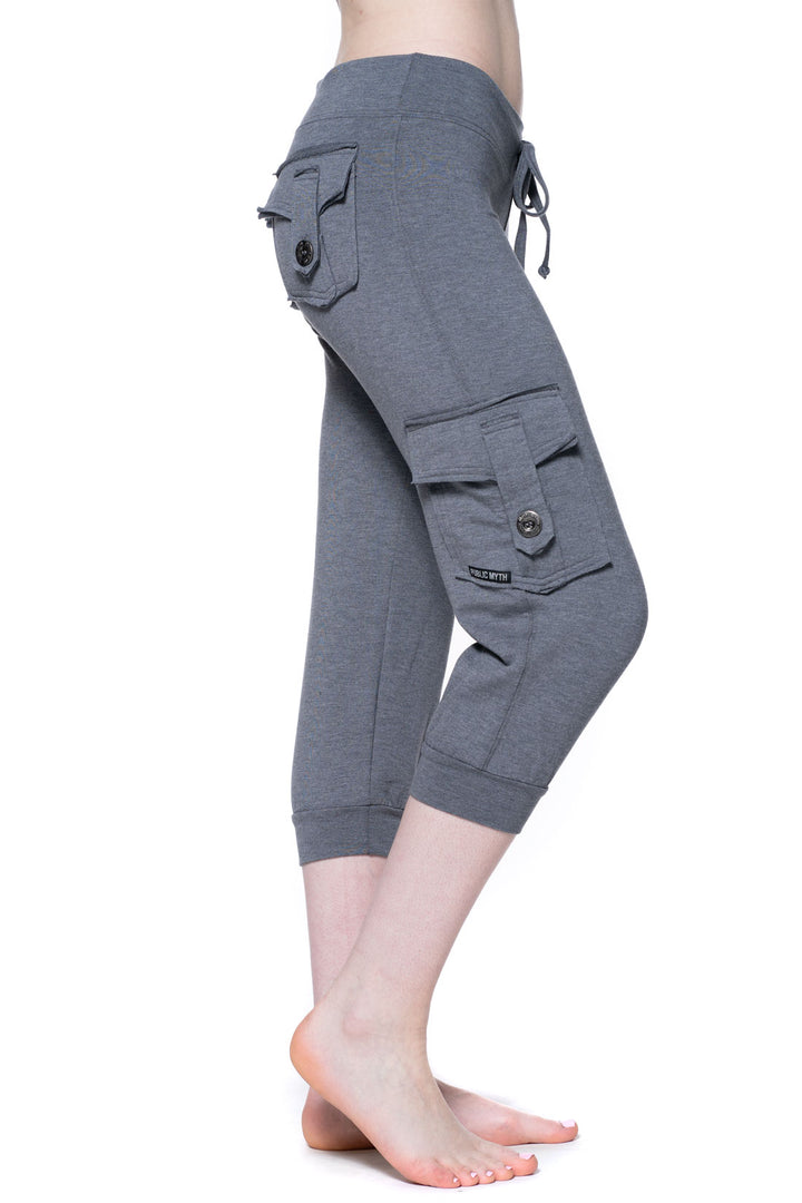 Grey Bamboo Pocket Capri