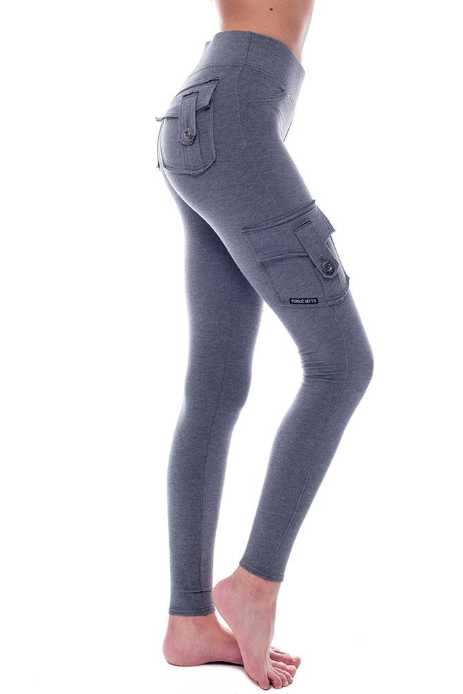 Women's Patterned Legging Gray Penguin L - Mossimo Supply Co