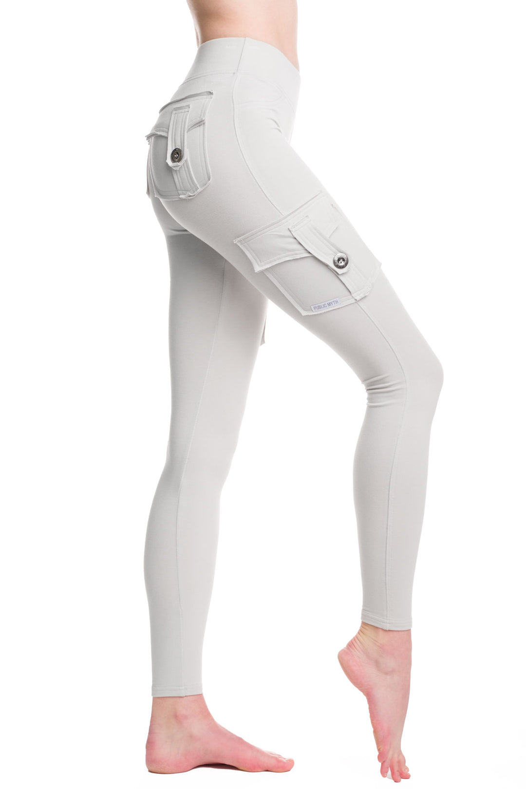 cream leggings with pockets