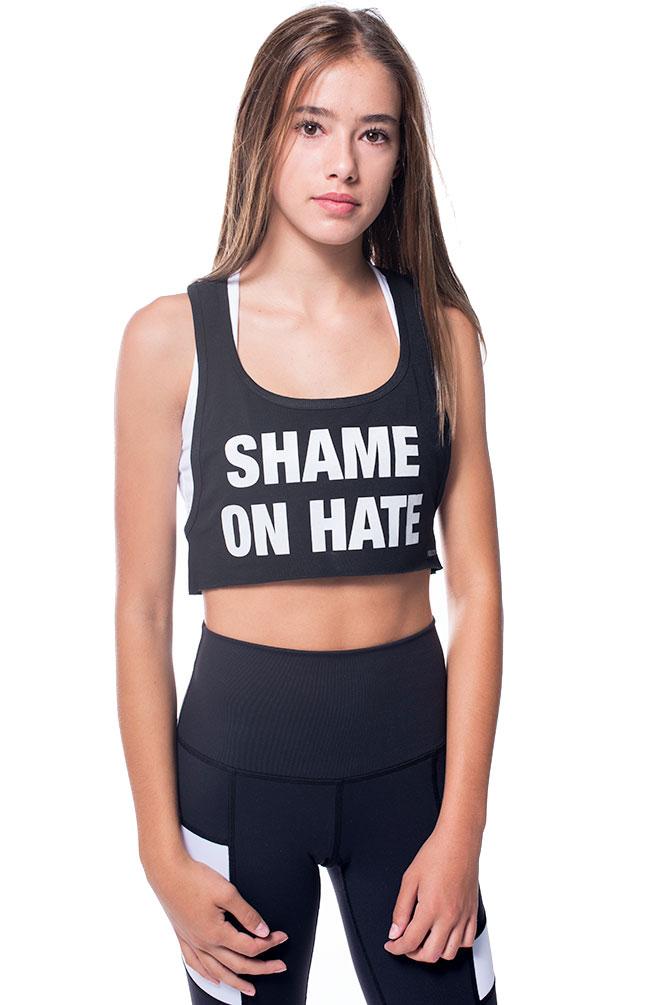 Shame On Hate Racerback Crop