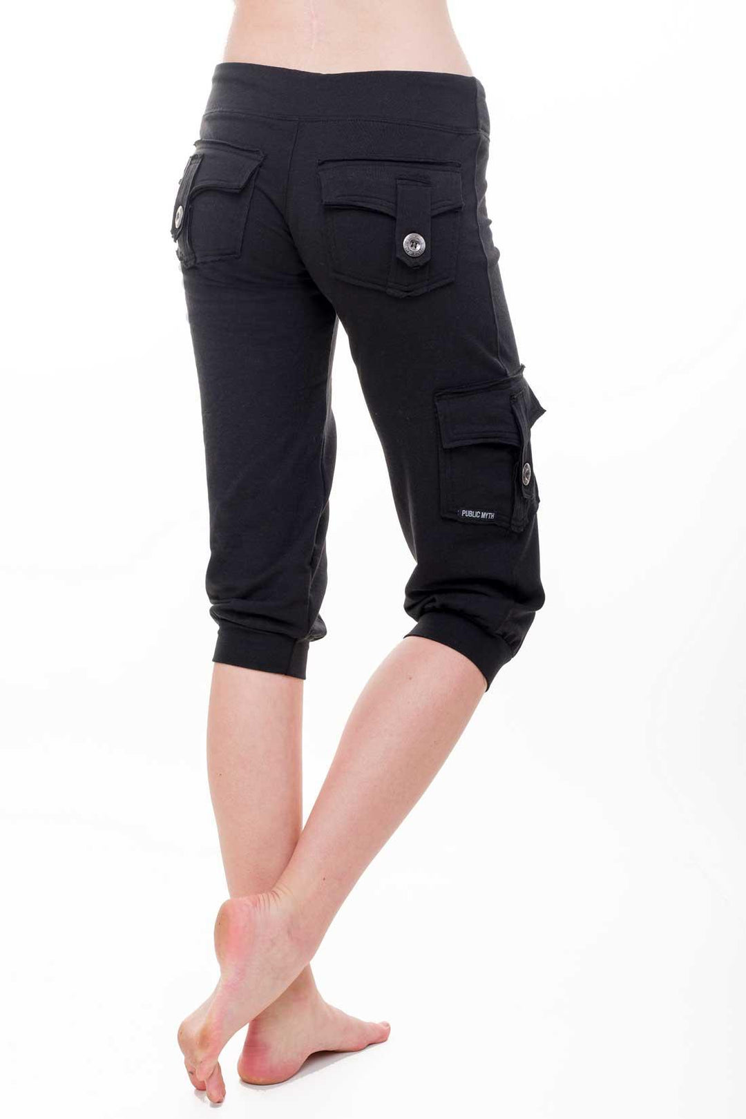 Black cargo capri pant