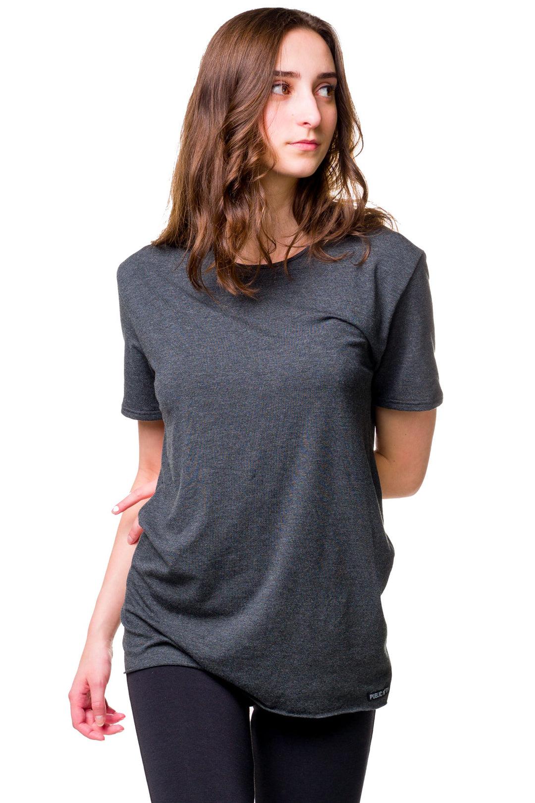 ladies bamboo T shirt in Grey