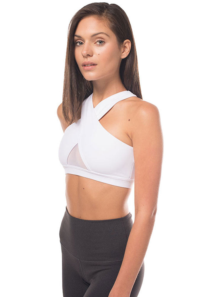 Janice White Soft Backless Crop Top