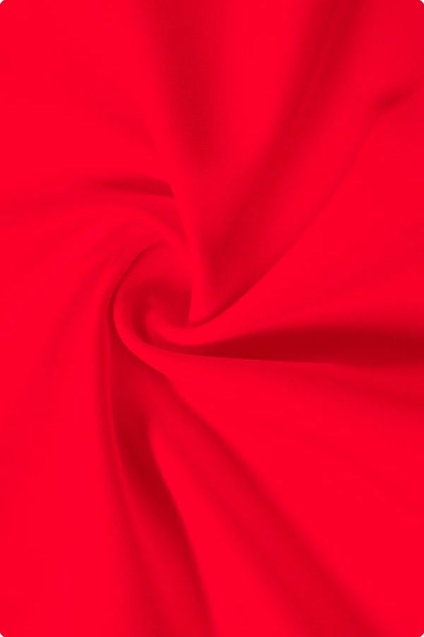 Red Polyester Lycra Tricot Fabric