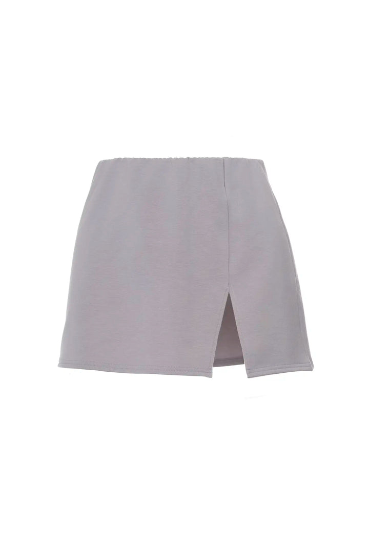 Front Slit Mini Skirt