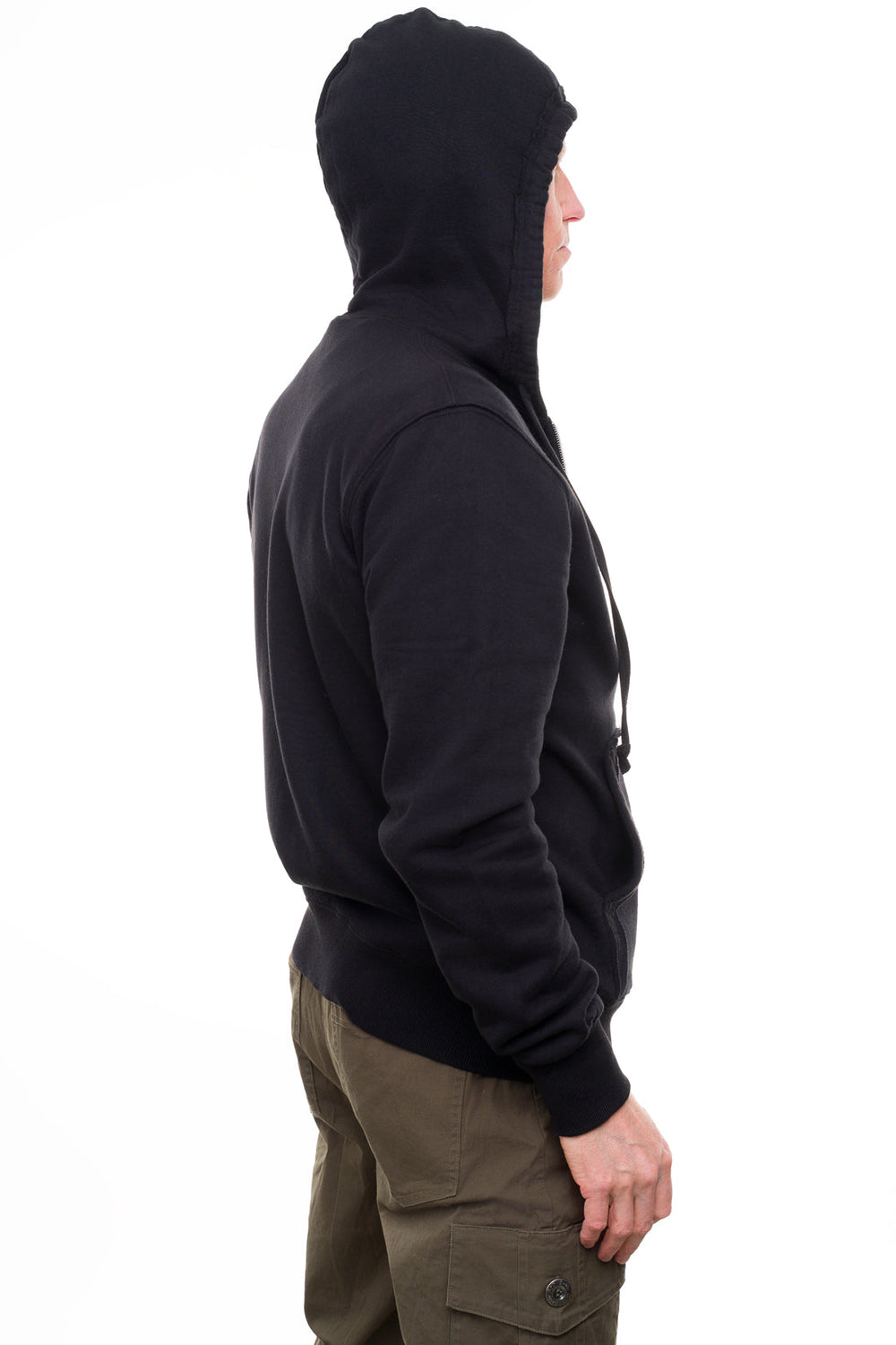 Men's black zip hoodie