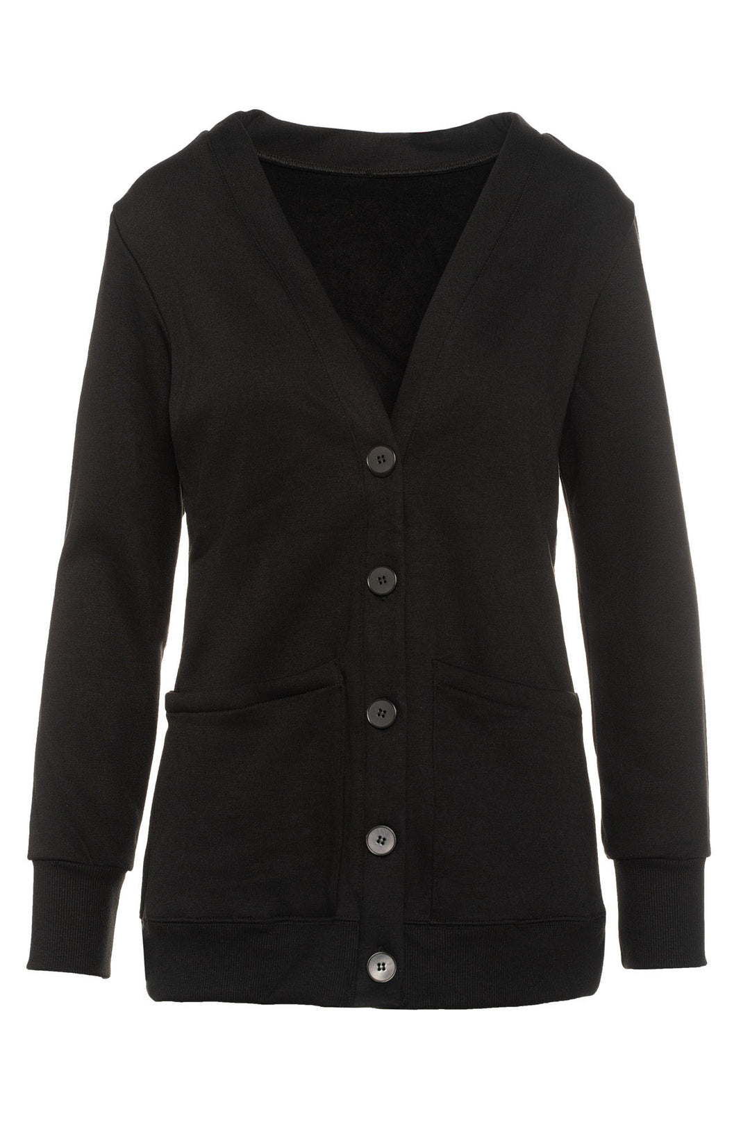 black organic cotton and bamboo cardigan