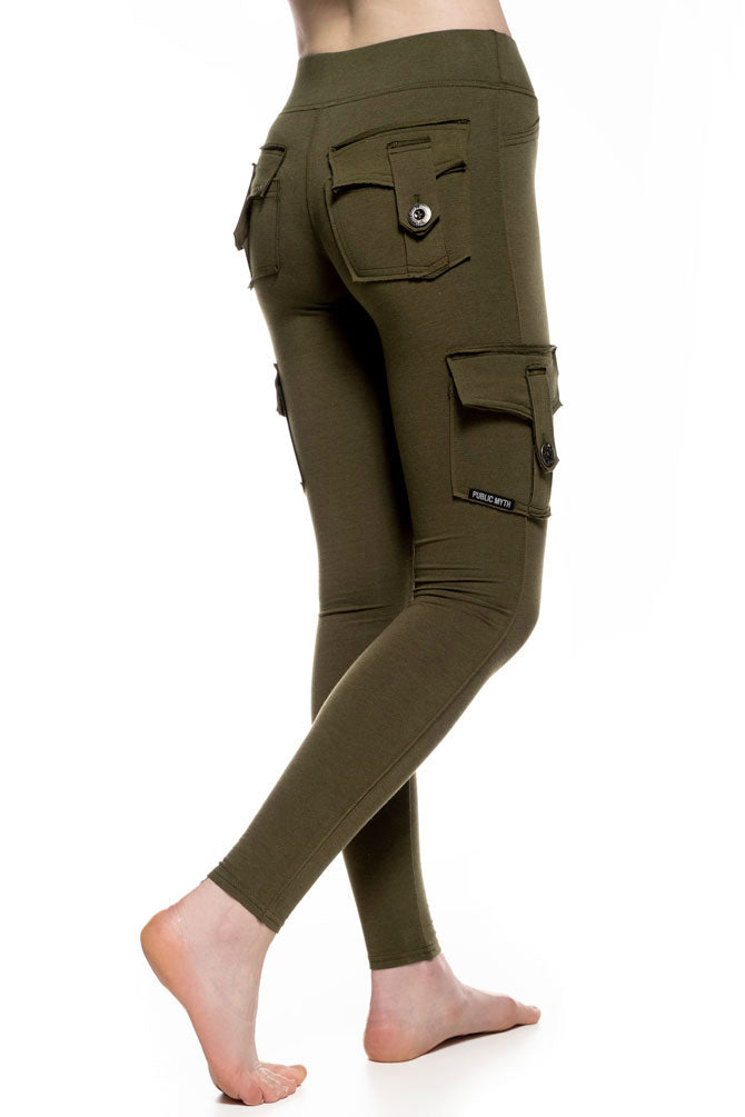 olive green leggings with pockets