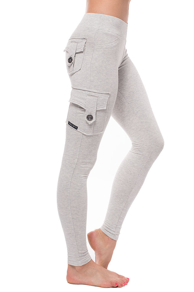 light grey leggins with pockets made in Canada