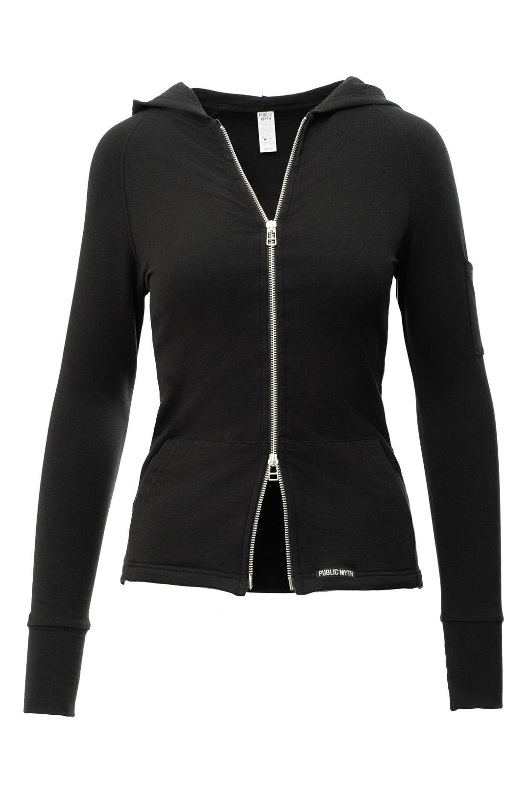 Black zip up hoodie for women