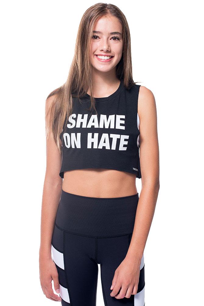 Shame On Hate Muscle Crop Tank