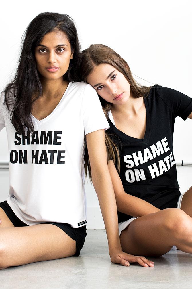 Shame On Hate V Neck T