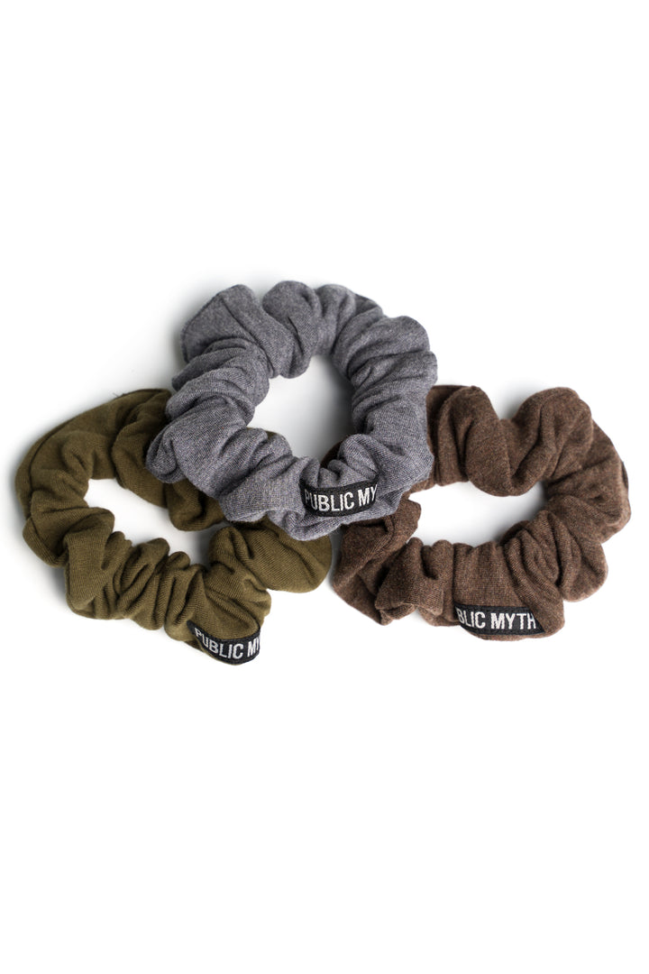 cotton bamboo scrunchie 3 pack